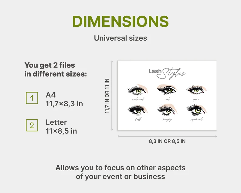 Eyelash Dimensions