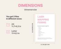 Lash Mapping Form Dimensions