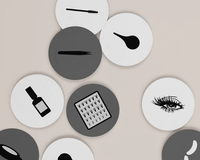 Eyelash Tool Icons PNG & SVG + Canva and Figma 8in1 Digital Bundle - Brush, Eye pads, Eye, Lash Fans, Tweezers, Puffer, Roll of Tape, Bottle