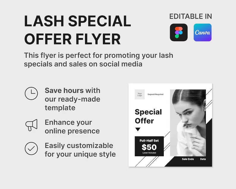 Digital Eyelash Extension Client Record Book w/ Hyperlinks | Unlimited Bundle | Compatible with Notability & GoodNotes + Canva and Figma